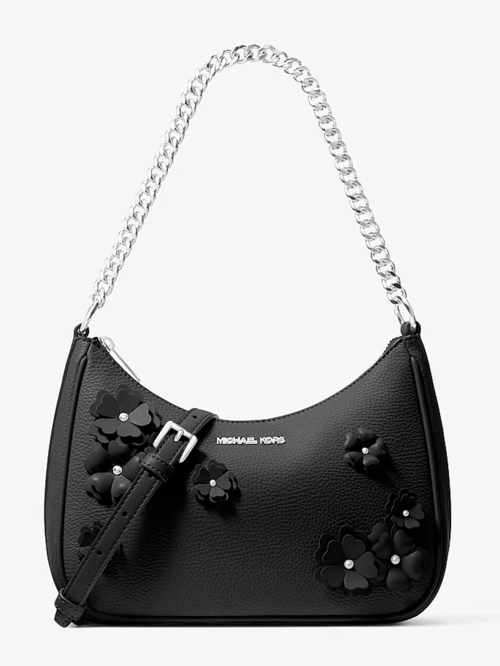 Michael Kors Jet Set Travel Floral Embellished Convertible Crossbody Bag